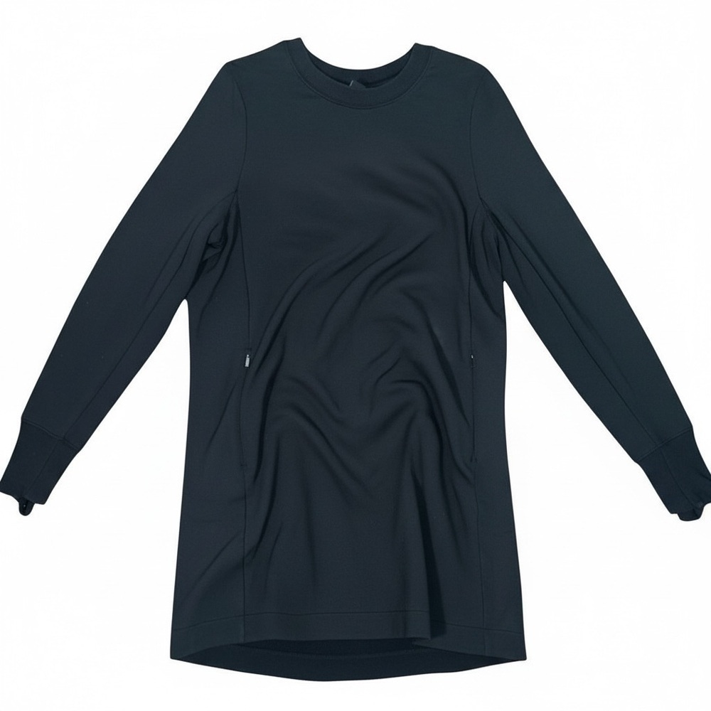 Athleta Fleece Lined Dress Black Size Medium